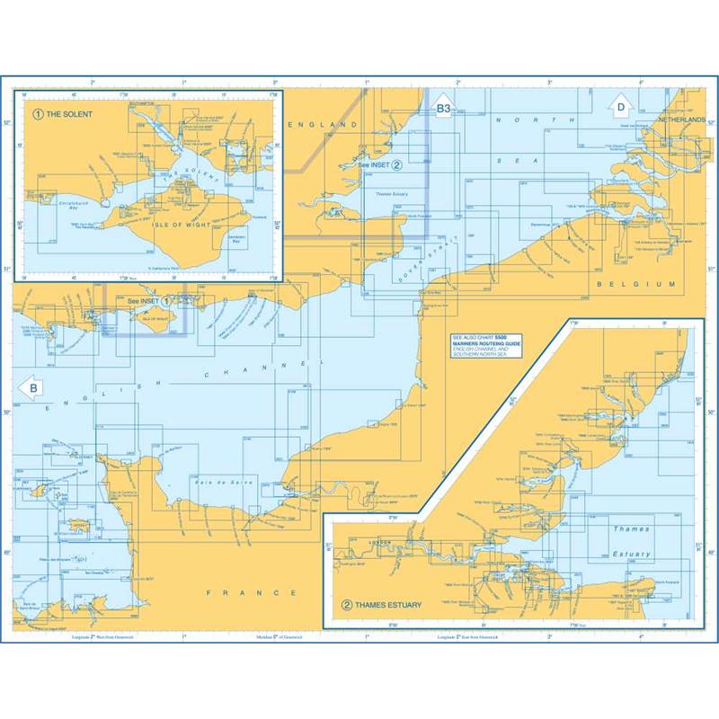 Admiralty Charts English Channel (east) And North Sea (south) B2 29-1