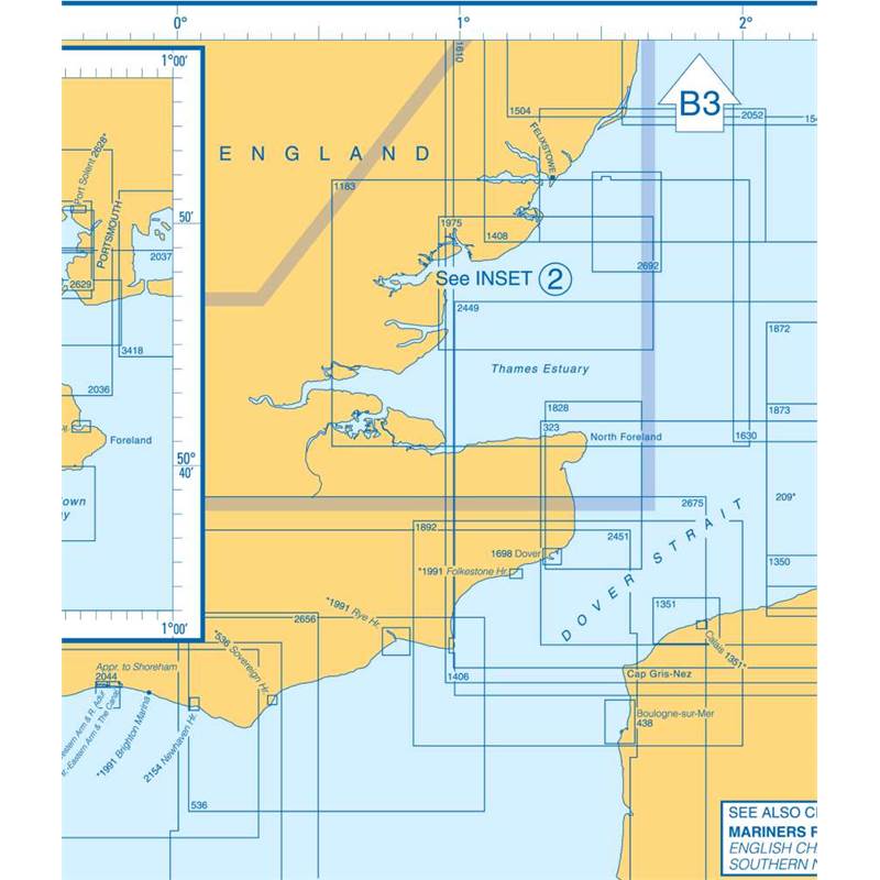 Admiralty Charts English Channel (east) And North Sea (south) B2 29-4