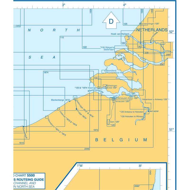 Admiralty Charts English Channel (east) And North Sea (south) B2 29-5