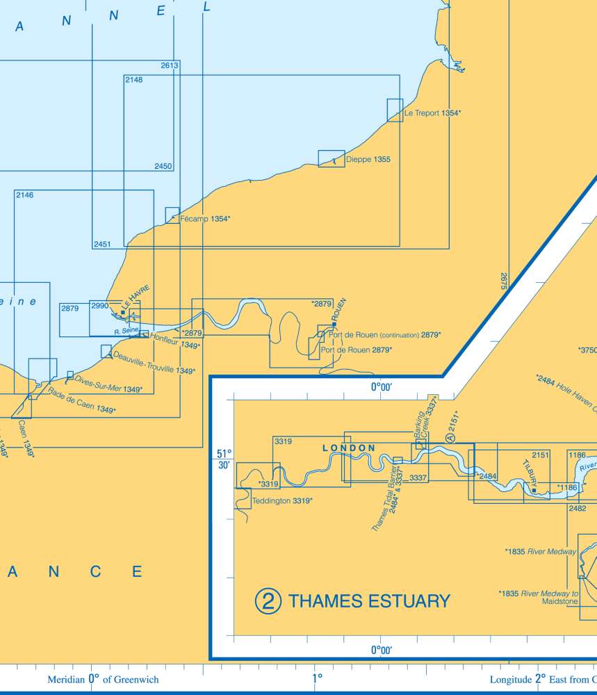 Admiralty Charts English Channel (east) And North Sea (south) B2 29