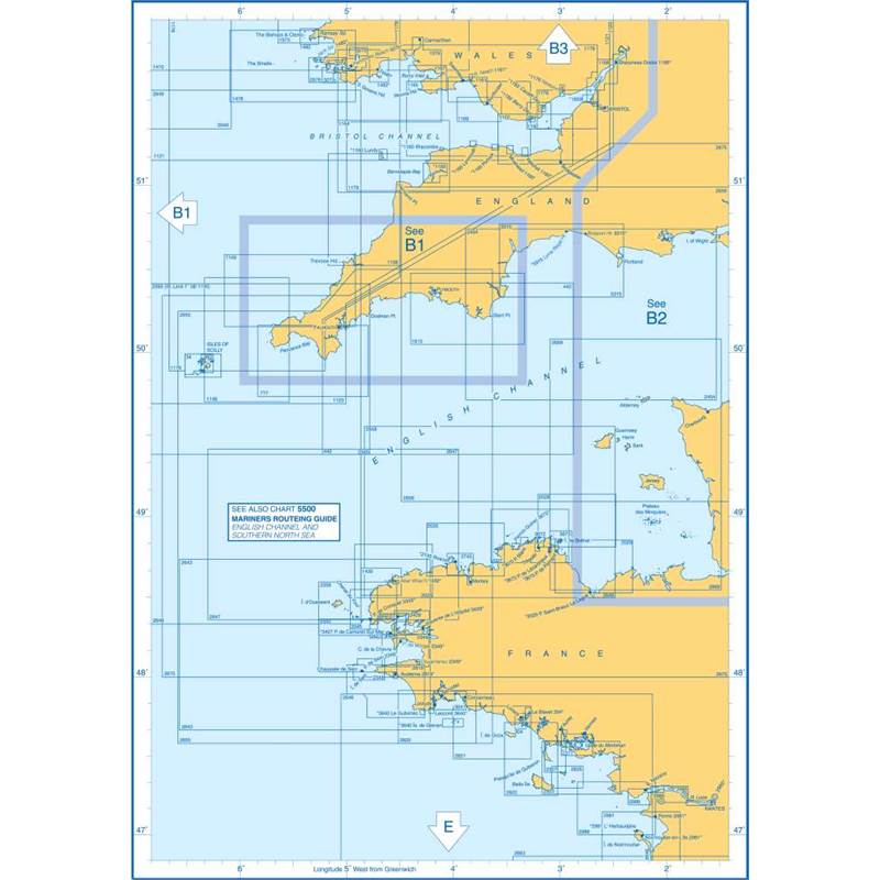 Admiralty Charts South-West England And Brittany B 19-1