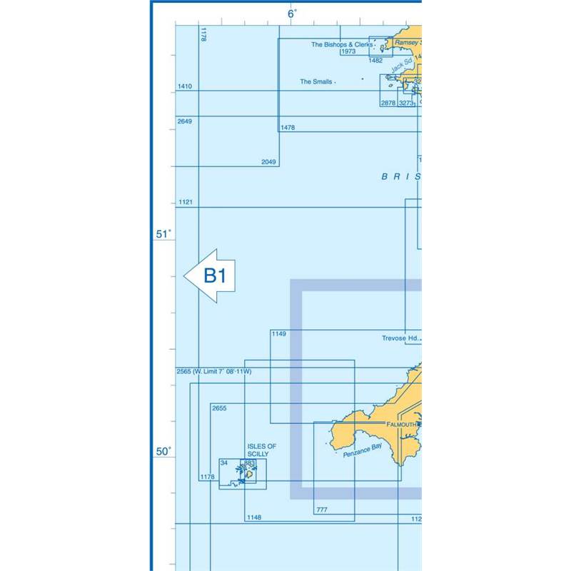 Admiralty Charts South-West England And Brittany B 19-3