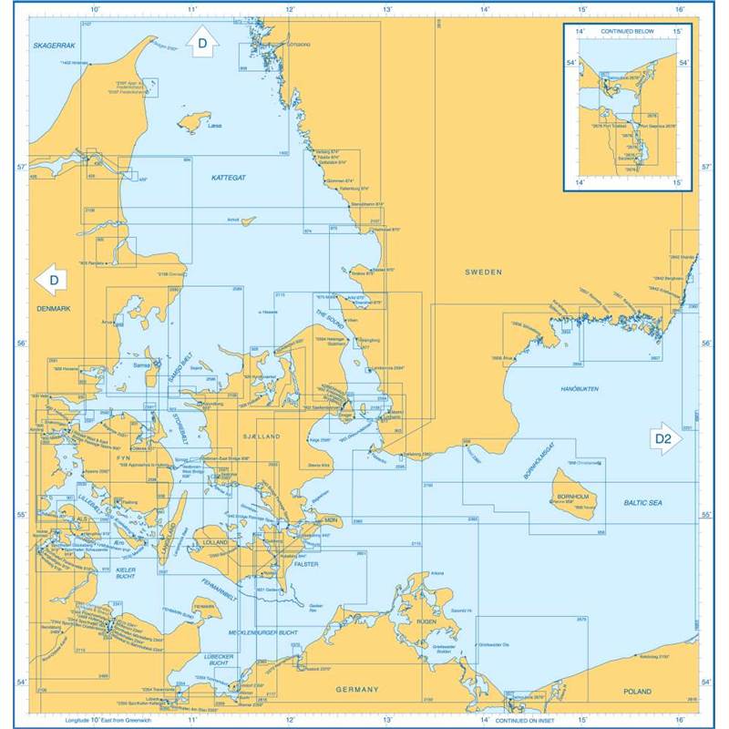 Admiralty Charts Kattegat And Baltic Entrances D1 47-1