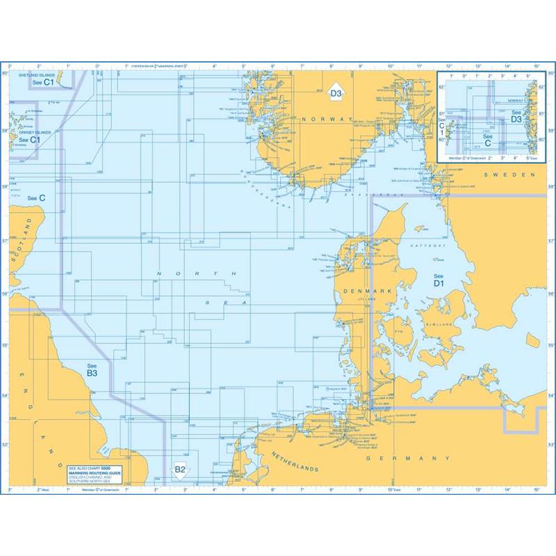 Admiralty Charts North Sea, Skagerrak and Kattegat D 45-1