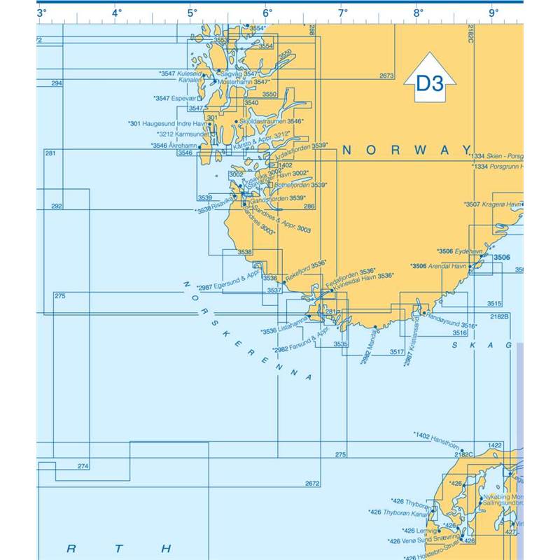 Admiralty Charts North Sea, Skagerrak and Kattegat D 45-4