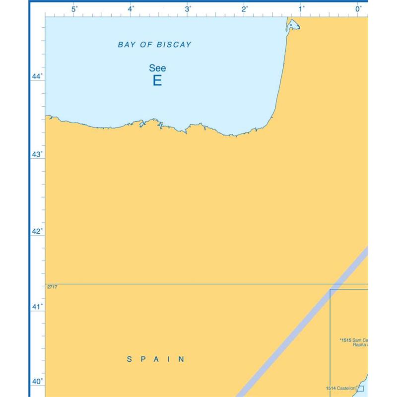 Admiralty Charts Western Mediterranean Sea E1 55-3