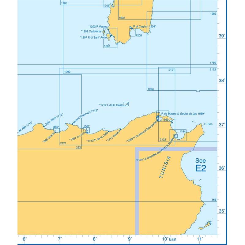Admiralty Charts - Western Mediterranean Sea E1 55 OutdoorGB