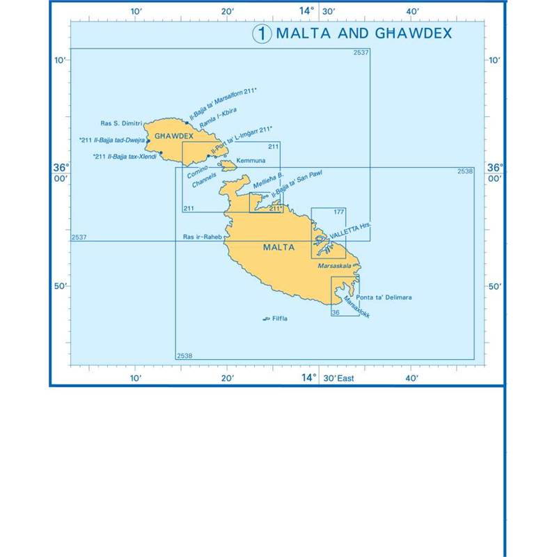 Admiralty Charts - Central Mediterranean Sea and Adriatic Sea E2 57-3
