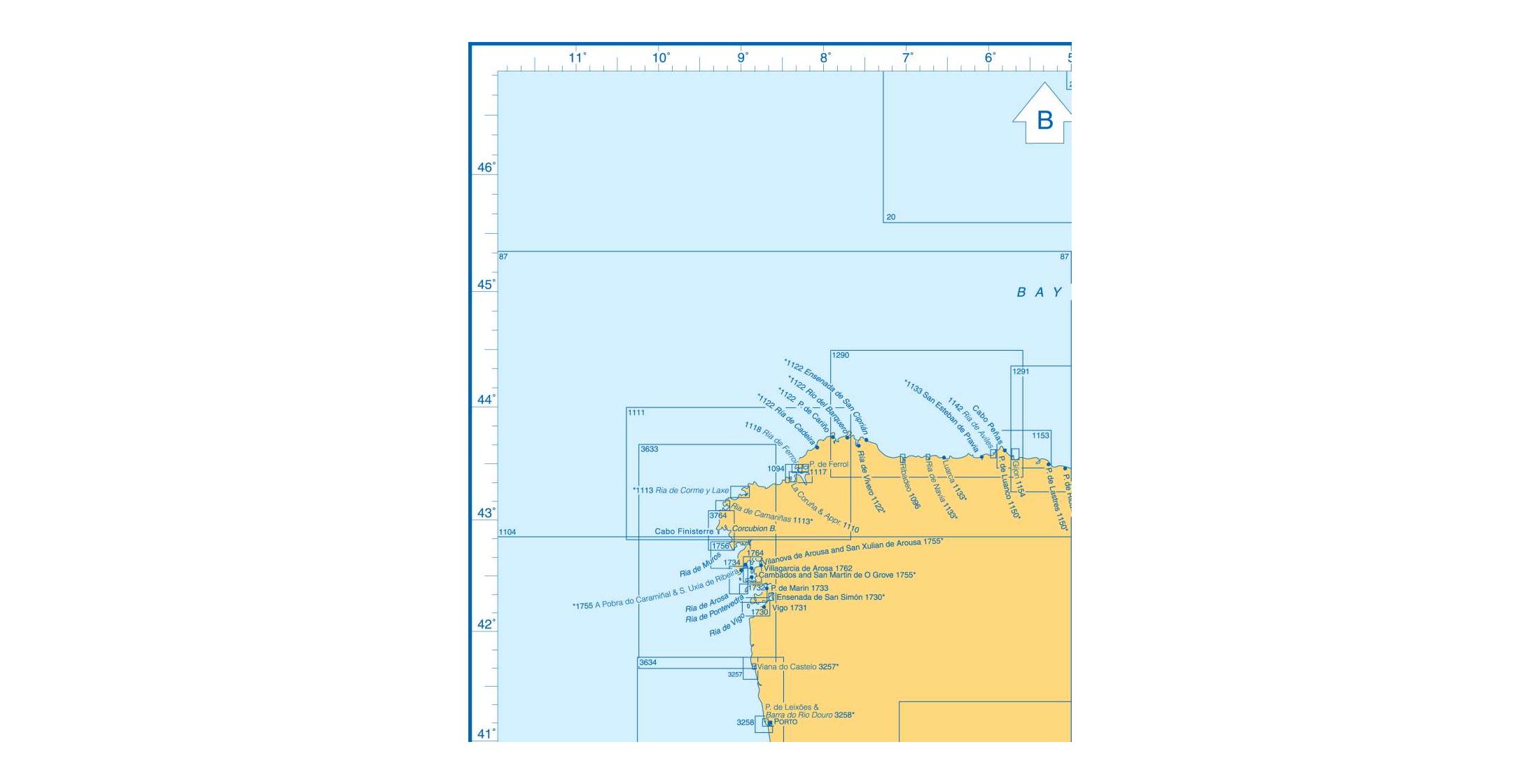 Admiralty Charts Bay of Biscay Liberian Peninsula Morocco Islas
