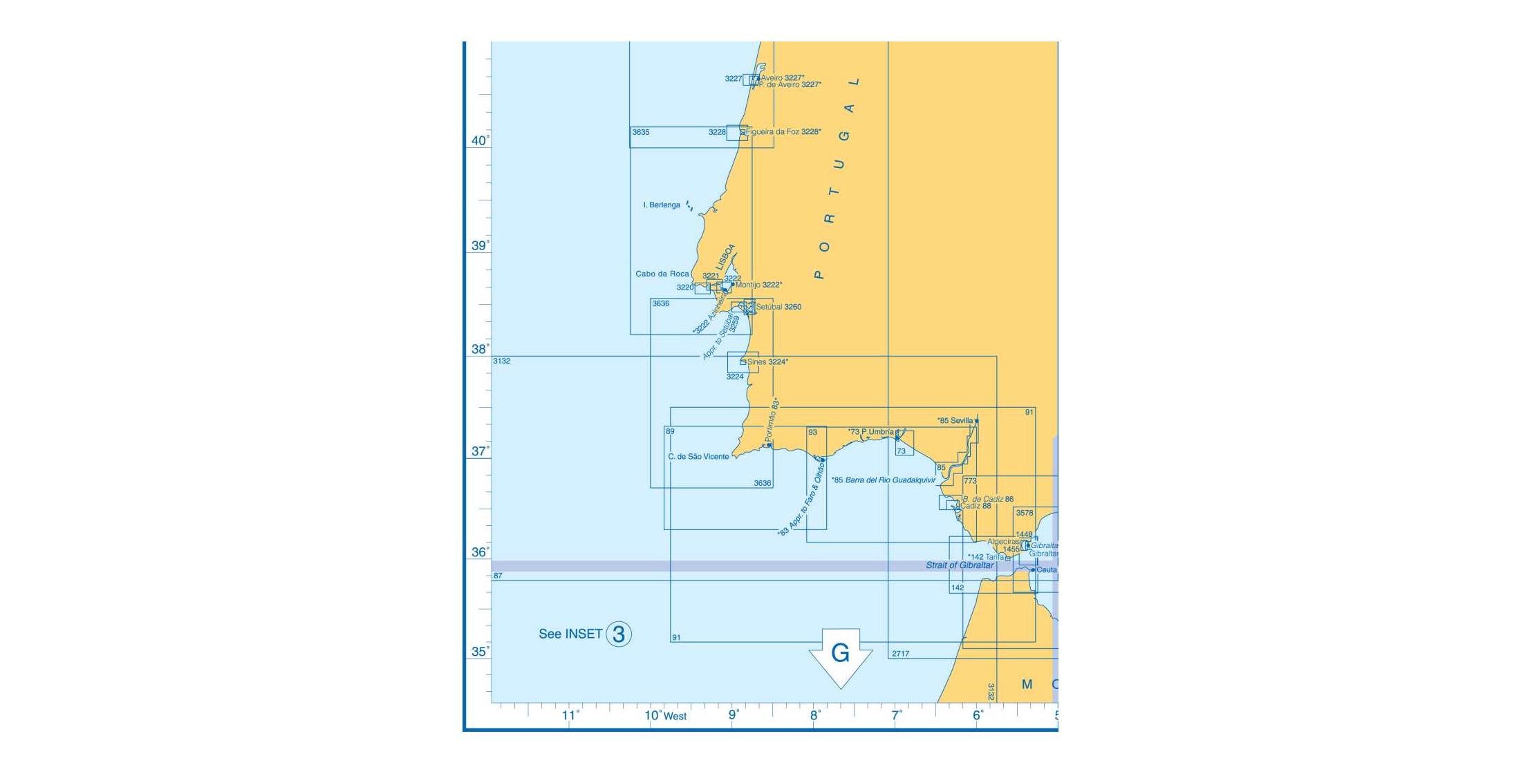Admiralty Charts Bay of Biscay - Liberian Peninsula - Morocco - Islas ...
