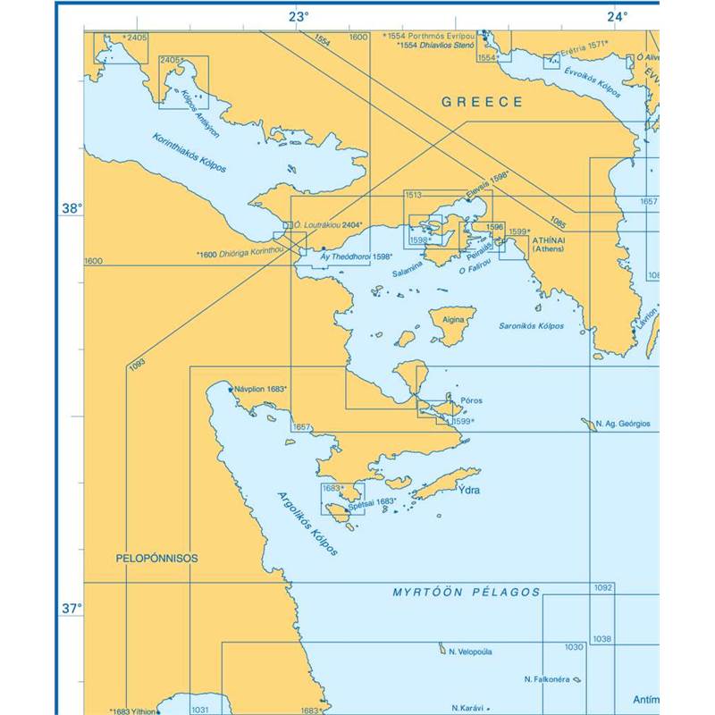 Admiralty Charts Southern Aegean Sea F2 63-3