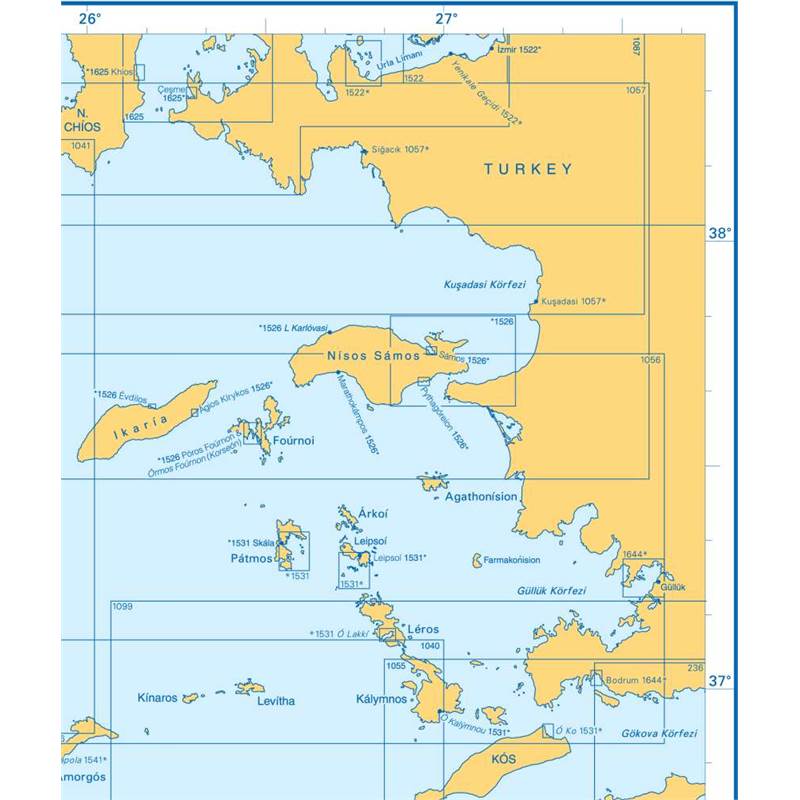 Admiralty Charts Southern Aegean Sea F2 63-5