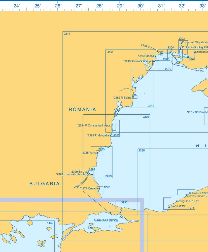 Admiralty Charts - Eastern Mediterranean Sea and Black Sea F 59
