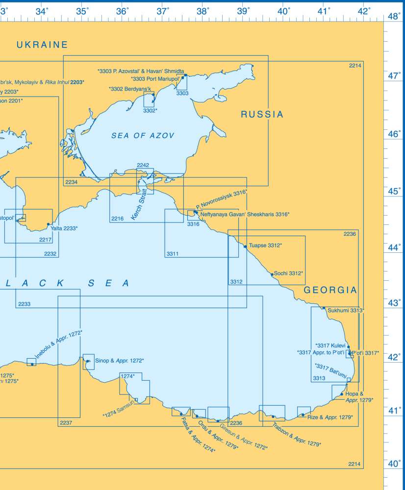 Admiralty Charts - Eastern Mediterranean Sea and Black Sea F 59