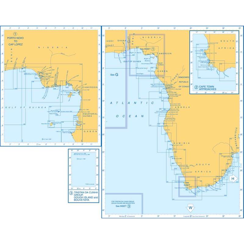 Admiralty Charts - Africa (Ghana to Mozambique) and Tristan Da Cunha ...