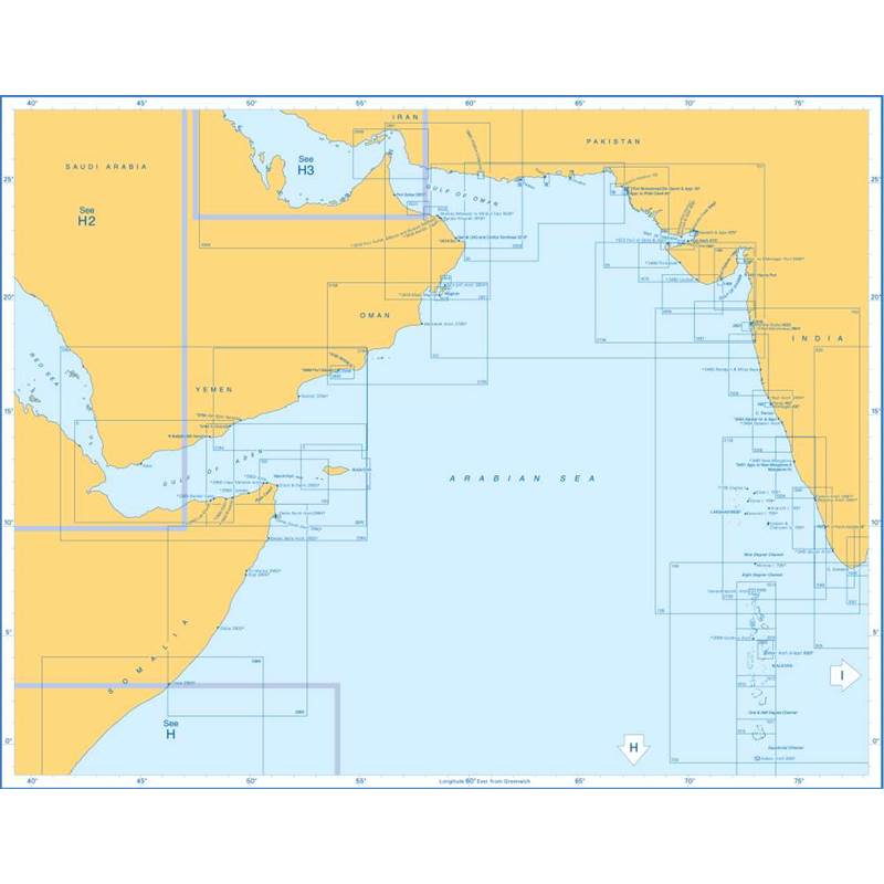 Admiralty Charts Arabian Sea H1 71-1