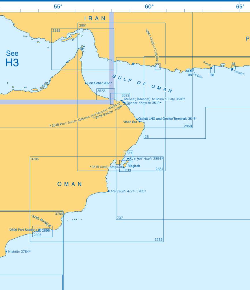 Admiralty Charts - Arabian Sea H1 71