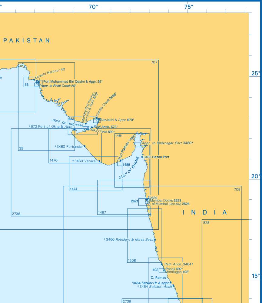 Admiralty Charts - Arabian Sea H1 71