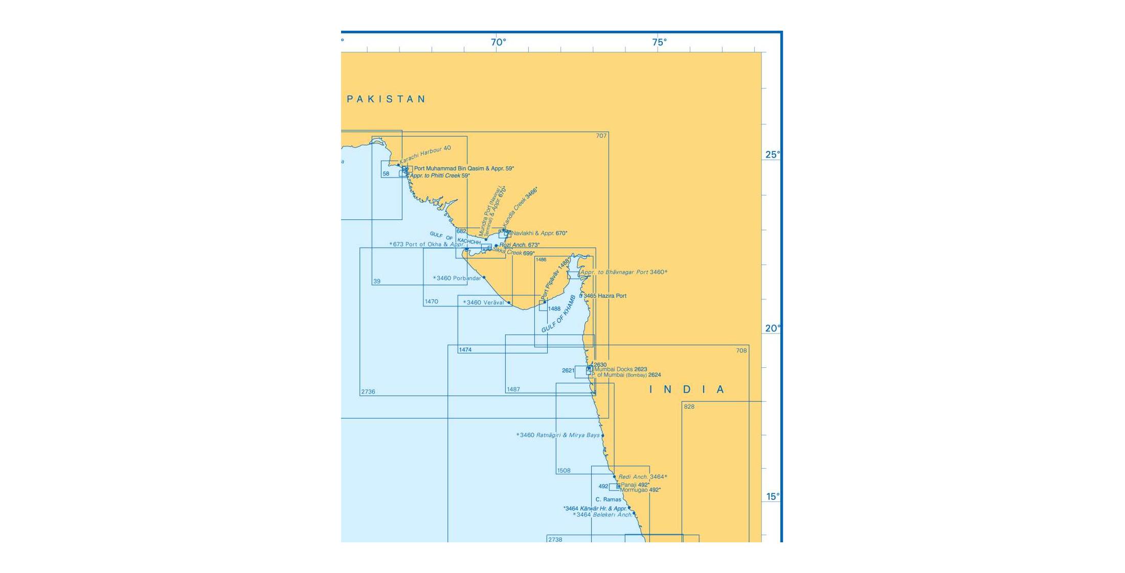 Admiralty Charts - Arabian Sea H1 71 OutdoorGB