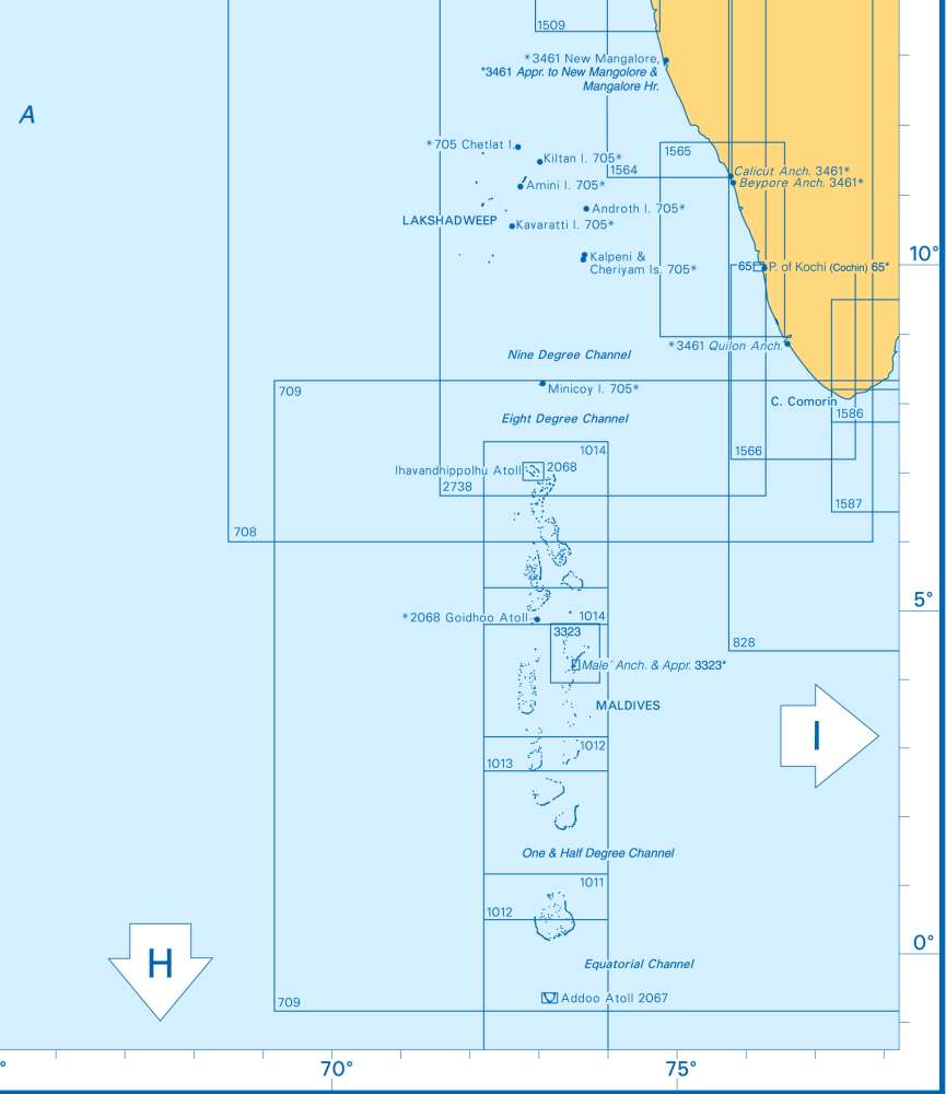 Admiralty Charts - Arabian Sea H1 71