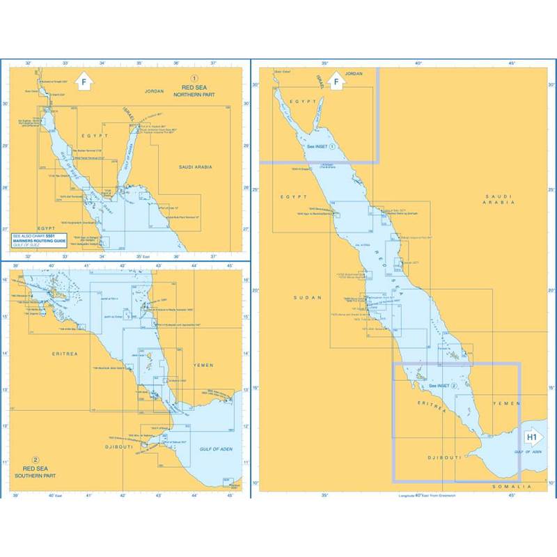 Admiralty Charts Red Sea H2 73-1