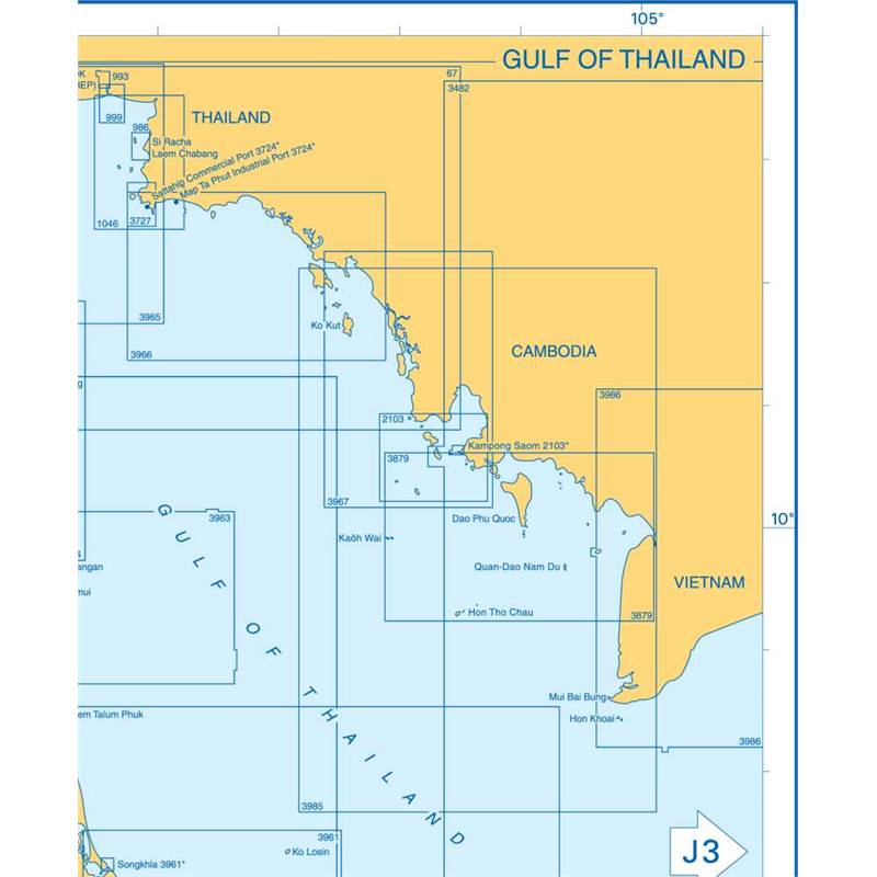 Admiralty Charts - Singapore and Approaches - Gulf of Thailand I2 81 ...