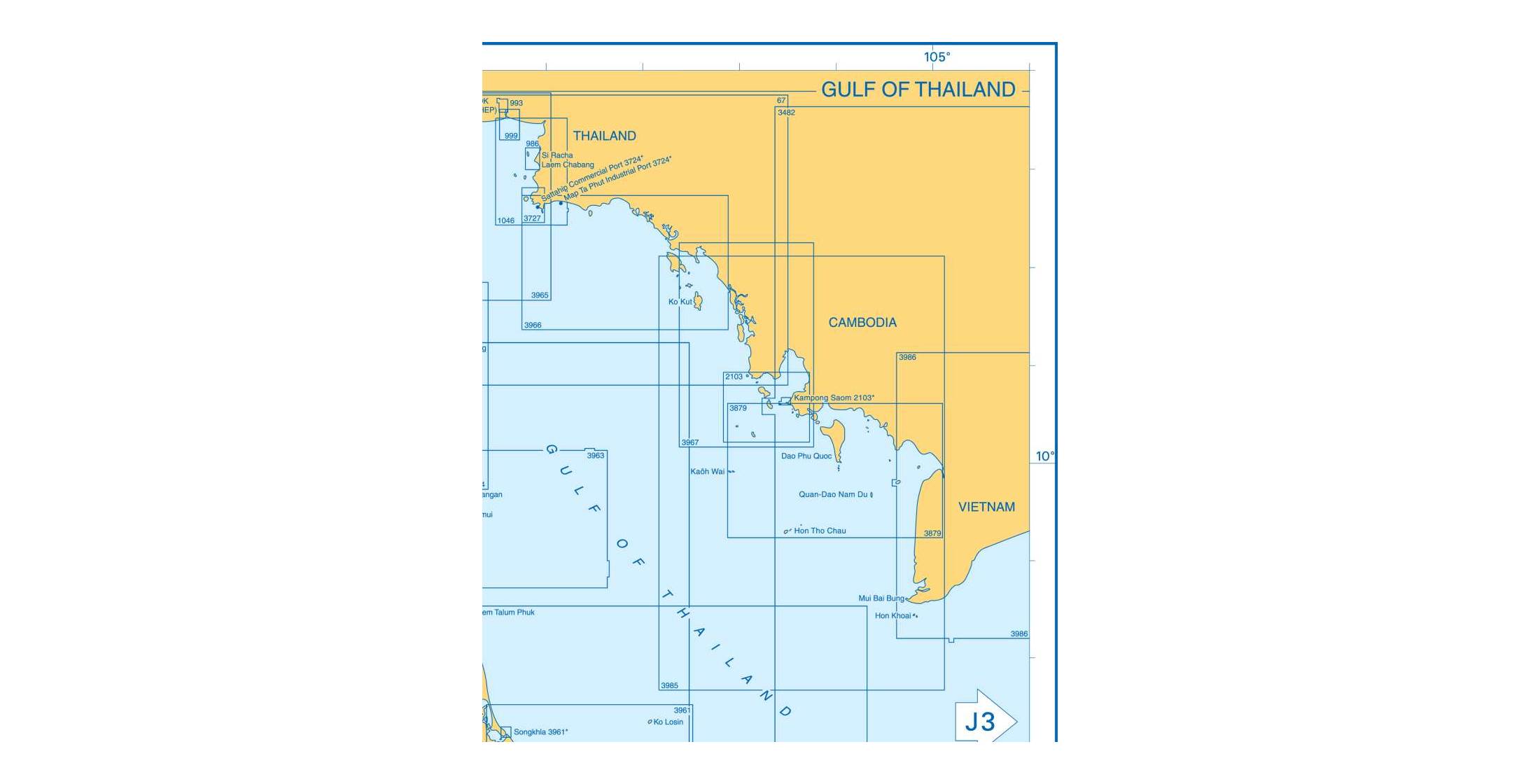 Admiralty Charts - Singapore and Approaches - Gulf of Thailand I2 81 ...