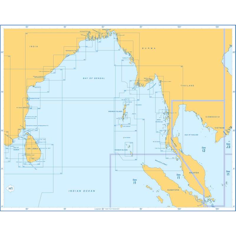 Admiralty Charts - Bay of Bengal I 77 OutdoorGB