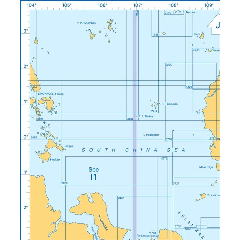 Admiralty Charts - Borneo and Jawa J1 85 OutdoorGB