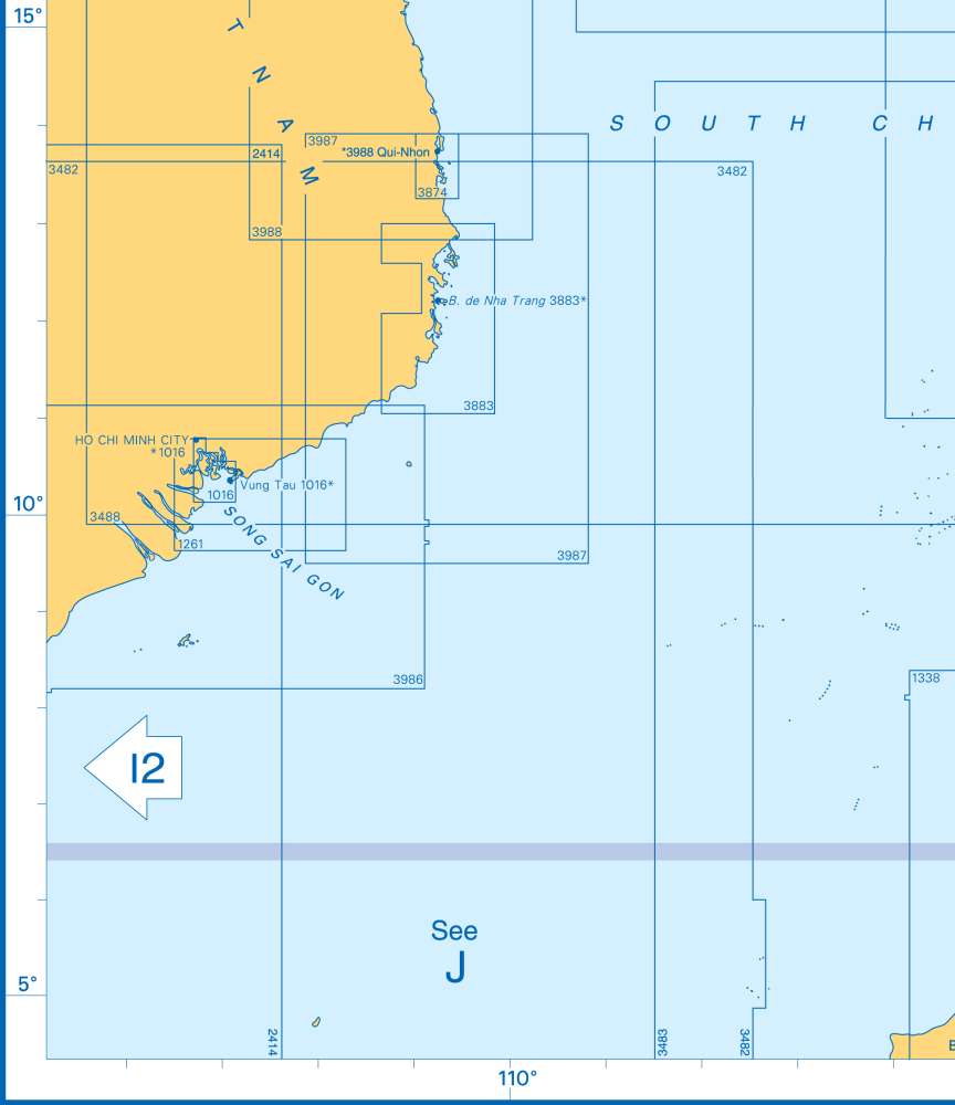 Admiralty Charts - South China Sea and Philippines J3 89