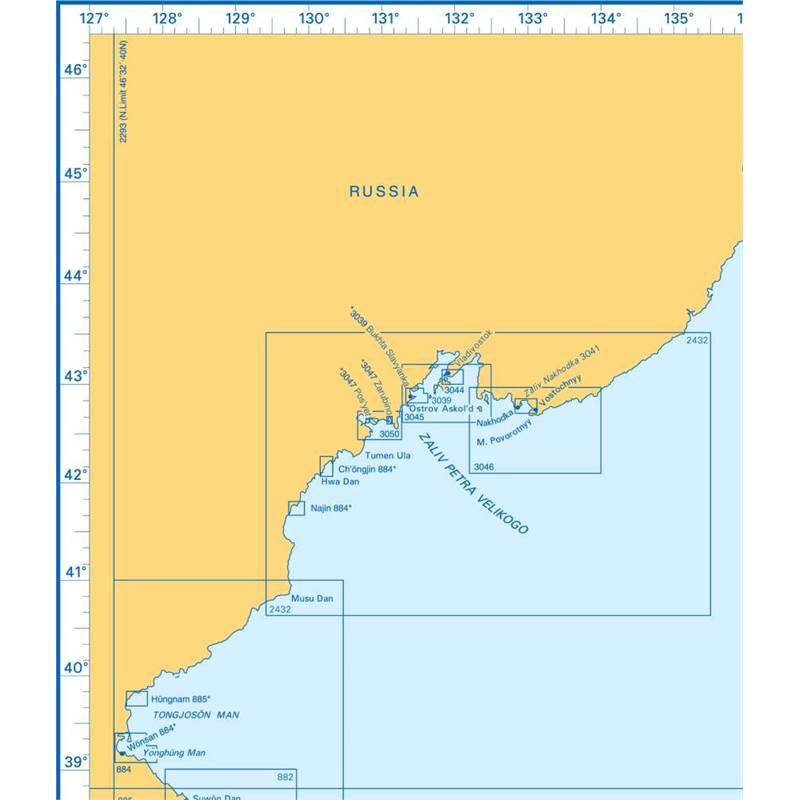 Admiralty Charts Russia - Pacific Coast - Eastern Korea - Japan - Tokyo ...