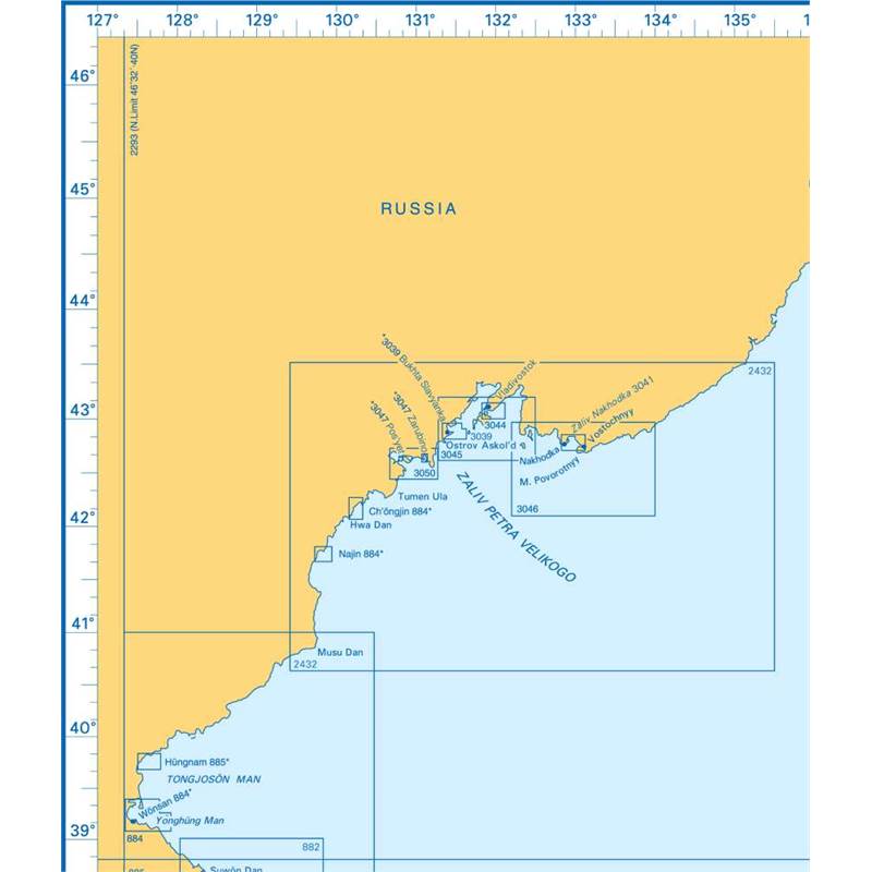 Admiralty Charts Russia (Pacific Coast), Eastern Korea, Japan And Tokyo Wan L 97-3
