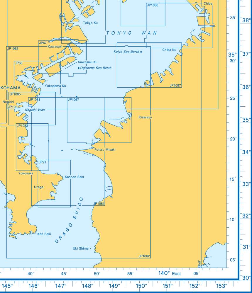 Admiralty Charts Russia - Pacific Coast - Eastern Korea - Japan - Tokyo ...