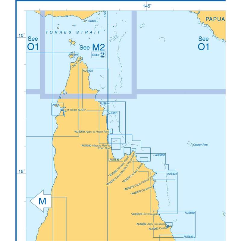 Admiralty Charts - East Coast of Australia M1 103 OutdoorGB