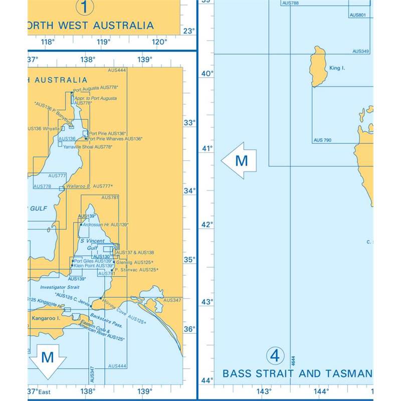 Admiralty Charts - N-W Australia - Torres Strait - Sydney - Bass Strait ...