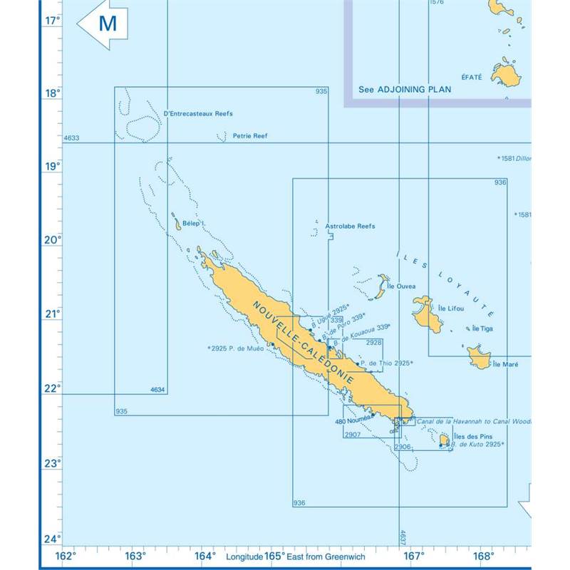 Admiralty Charts - Nouvelle-Caledonie - Vanuatu - New Hebrides - Santa ...