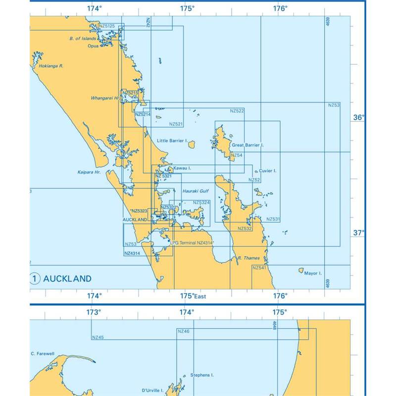 Admiralty Charts - New Zealand N 107 OutdoorGB