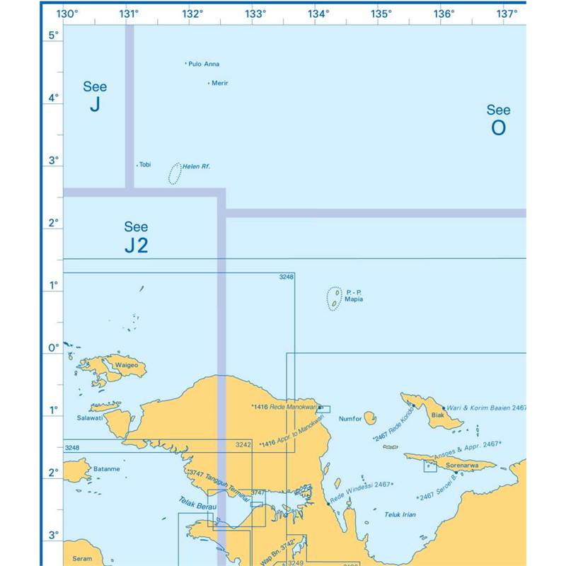 Admiralty Charts - Papua New Guinea - Irian Jaya - Adjacent Islands O1 ...