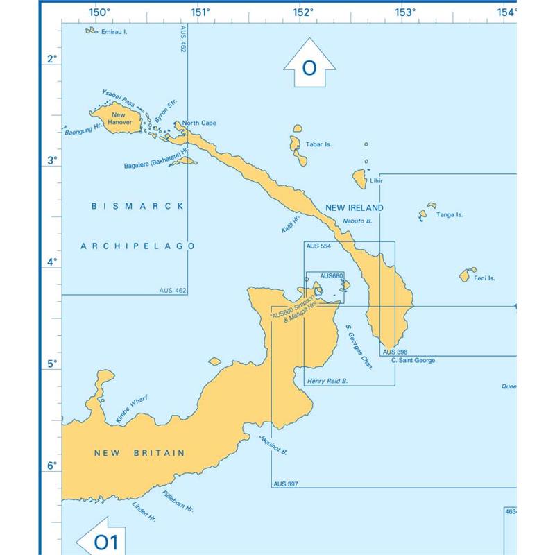 Admiralty Charts Solomon Islands, Louisiade Archipelago And Bismarck Archipelago O2 115-3