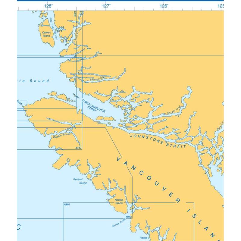 Admiralty Charts British Columbia And Washington — Queen Charlotte Sound To Grays Harbour Q1 123-4