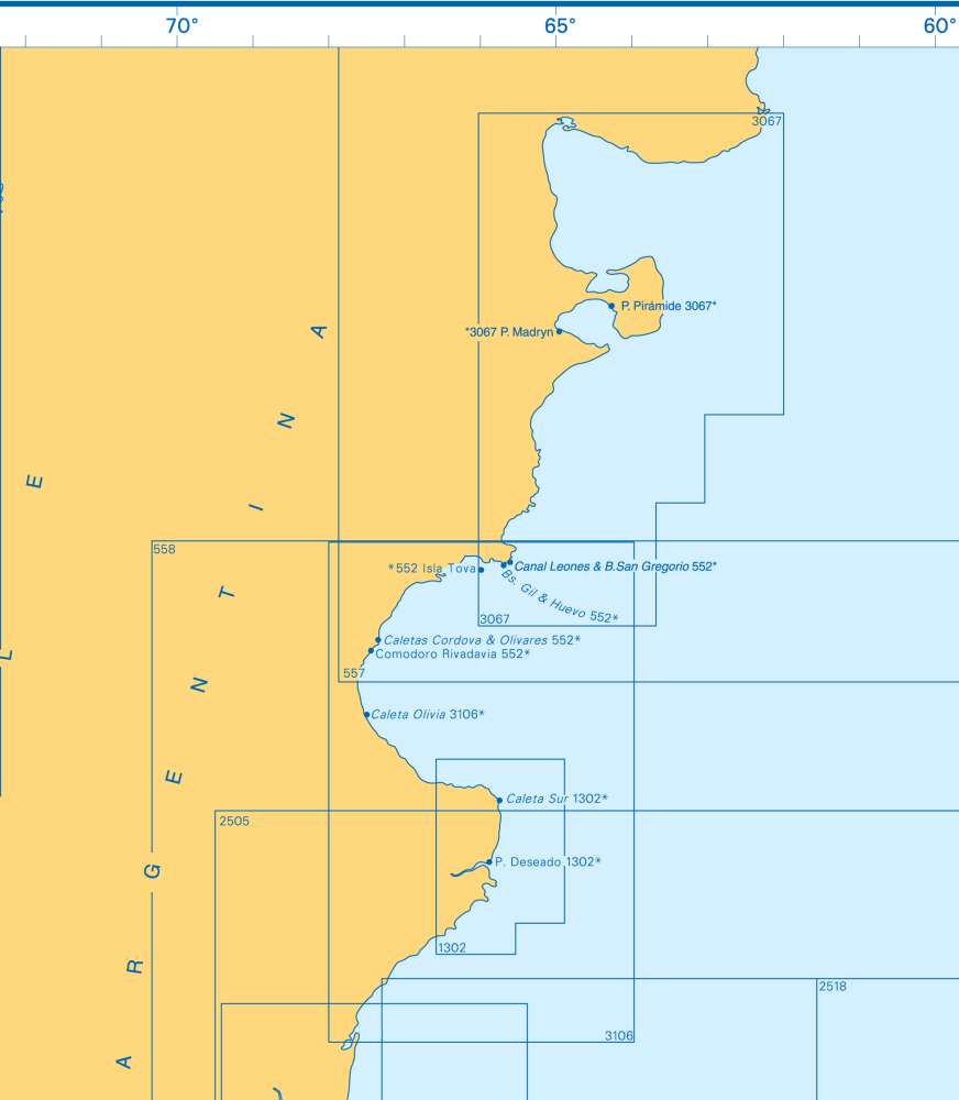 Admiralty Charts - Southern Coasts of South America S1 129