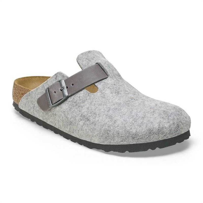 Birkenstock Boston Natural Leather-Felt - Regular-1