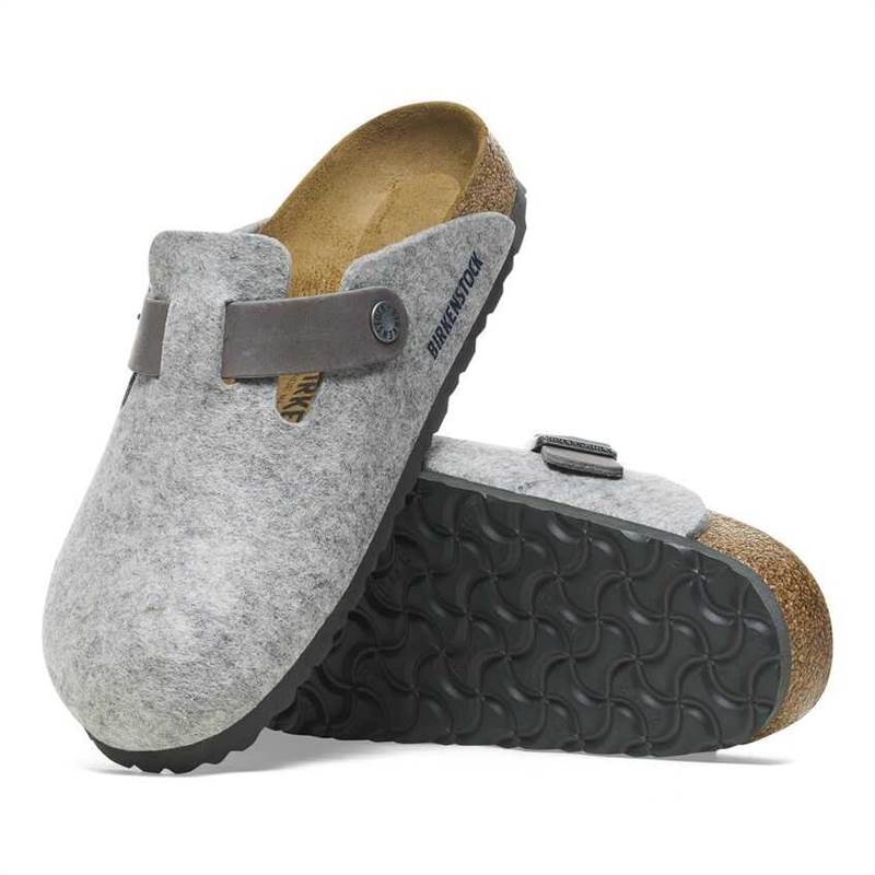 Birkenstock Boston Natural Leather-Felt - Regular-3