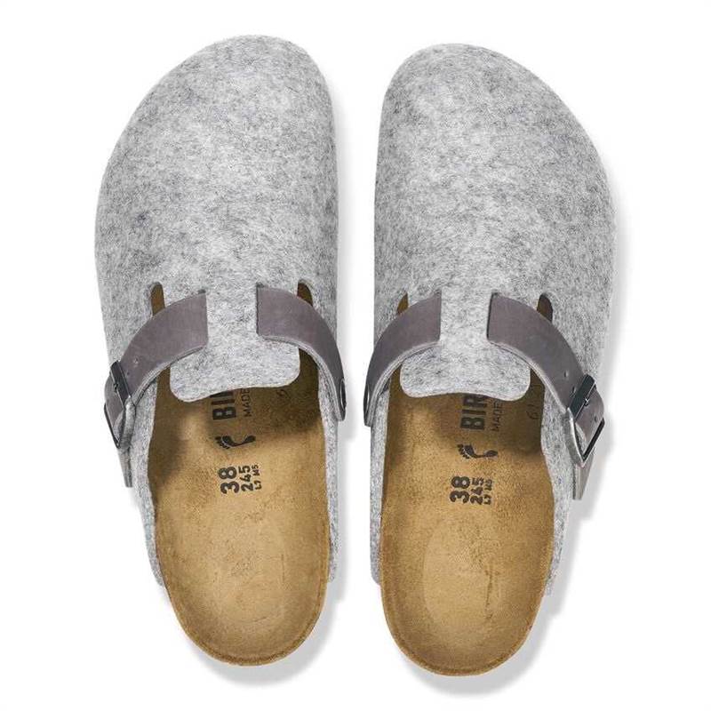 Birkenstock Boston Natural Leather-Felt - Regular-4