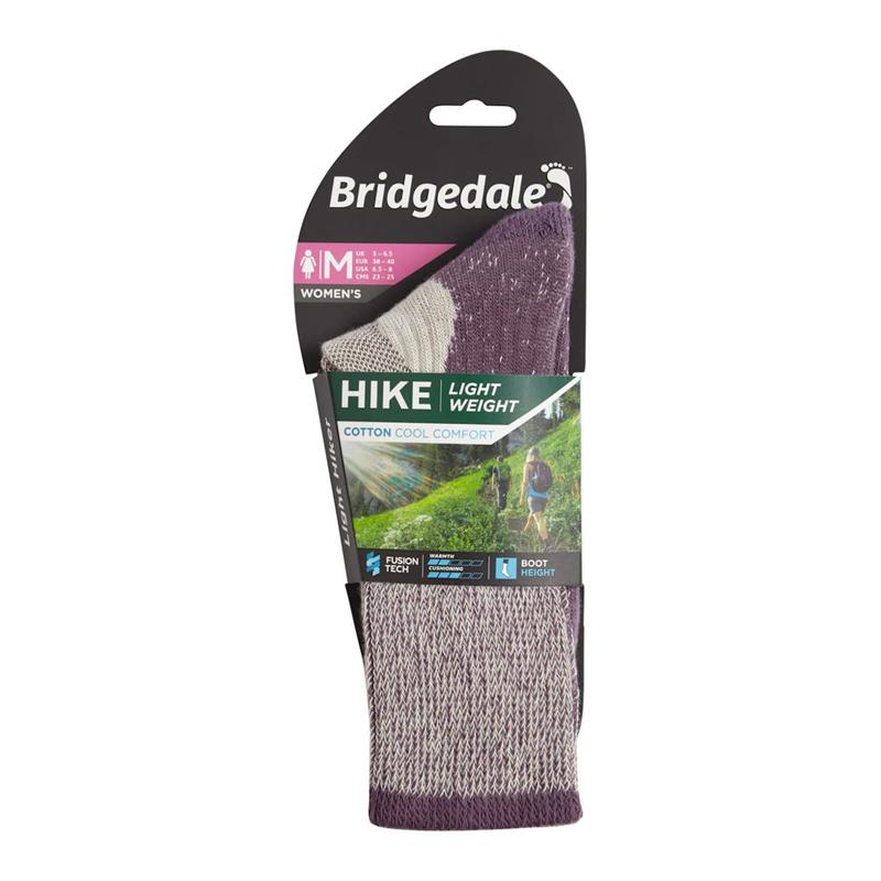 Bridgedale Hike Womens Lightweight Cotton Cool Comfort Boot Socks-5