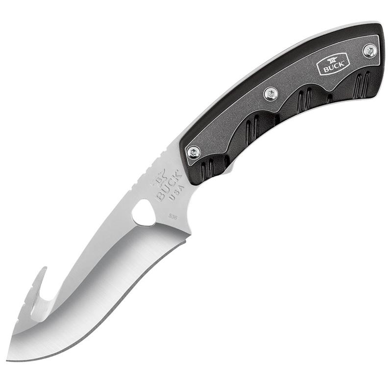 Buck Open Season Black Skinner Fixed Blade Knife with Gut Hook
