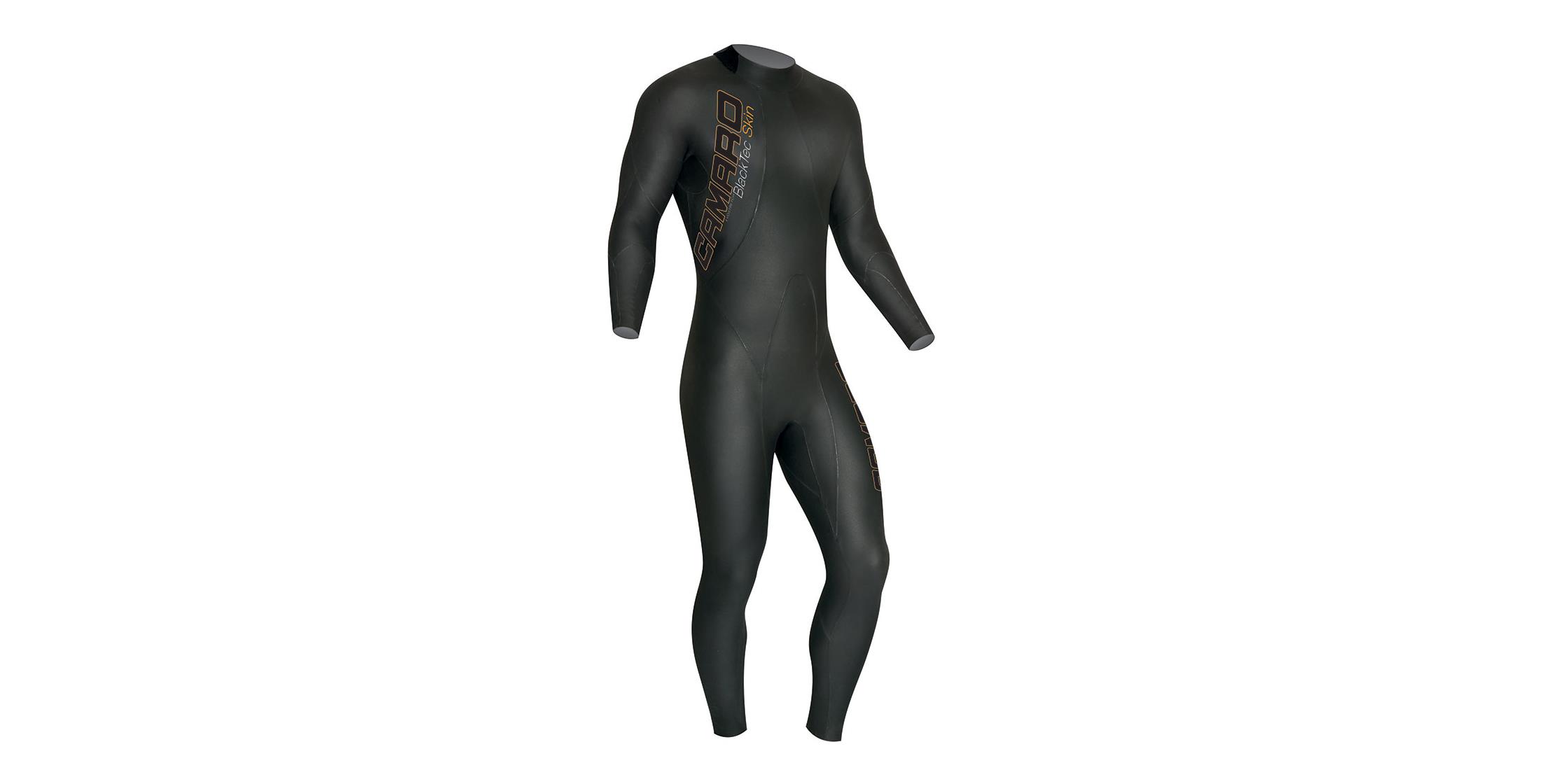 Camaro Mens Black Tec Skin 2.0 Overall Triathlon Wetsuit