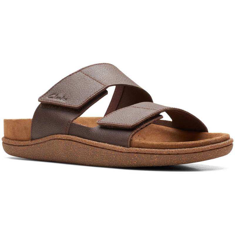 Clarks Mens Pilton Strap Slide Sandals-1