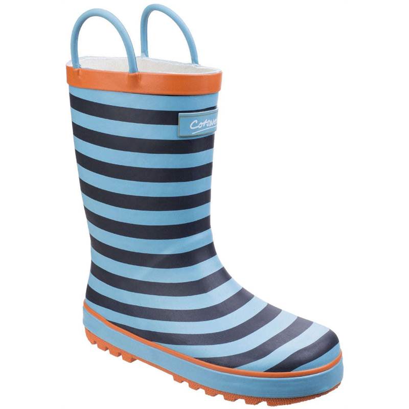 Cotswold Kids Captain Stripy Wellington Boots-1