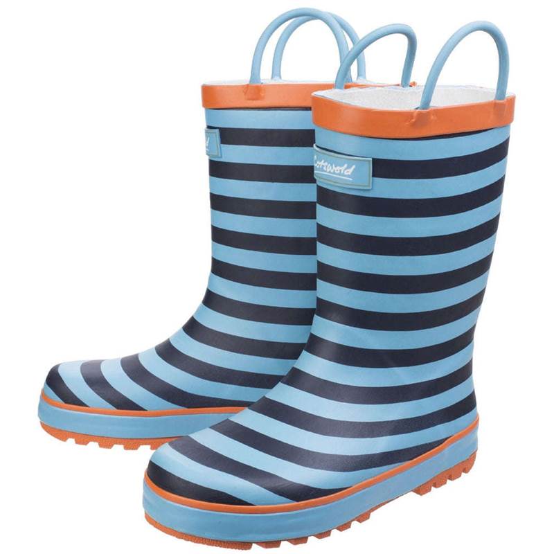Cotswold Kids Captain Stripy Wellington Boots-5